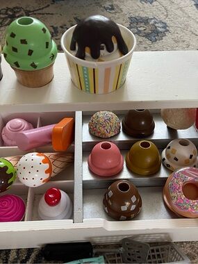 Wooden Ice Cream Toy Set - Multi Color Pretend Play